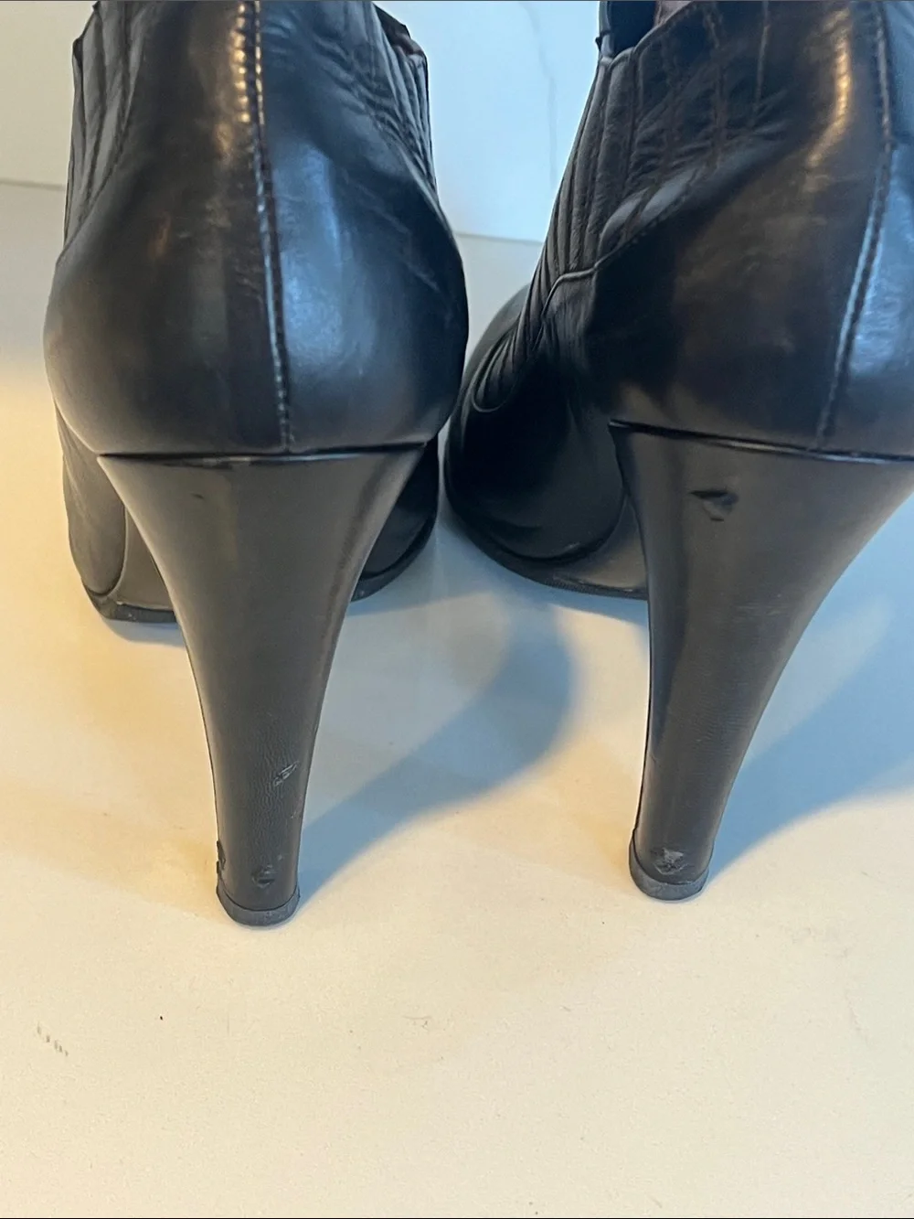 CHANEL Black Quilted Leather Heeled Ankle Booties